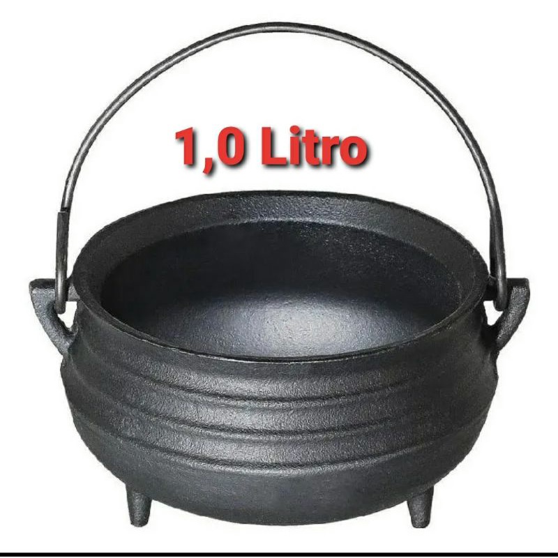 Panela Tripé Caldeirão Ferro Sem Tampa 1,0 Litro Santana em Oferta na Shopee