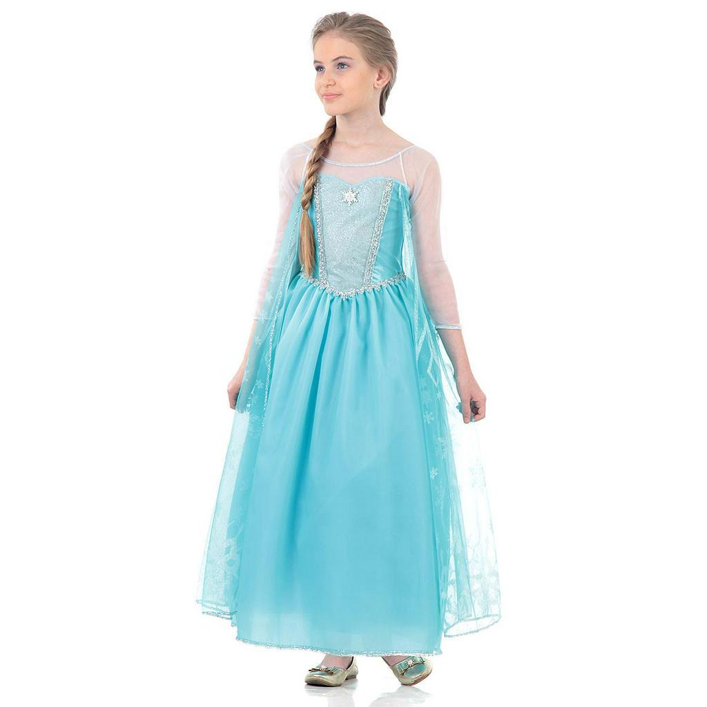 Fantasia Elsa Frozen Vestido Infantil Luxo Disney Shopee Brasil 7617