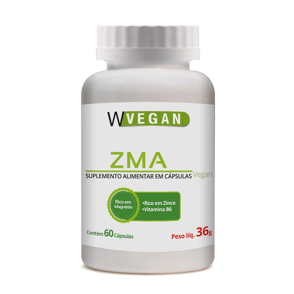 ZMA 60 Capsulas WVegan Zinco Magnésio Saude em Oferta na Shopee