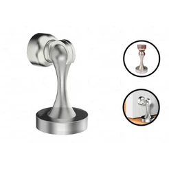 Trava Fixador De Porta Segura Magnética Imã Inox Batedor Amortecedor Soprano