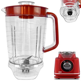 Copo Liquidificador Semp Easy Li6019 Cristal Tampa Vermelho
