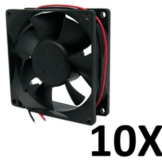 10X Micro Ventilador 80x80 12V Fan Cooler Ventoinha 80x80x25 12V em Oferta na Shopee