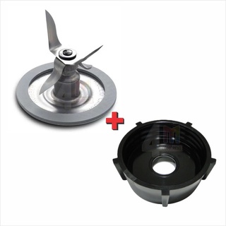 Kit Compatível Oster - Base 5 Quinas + Faca 4 Lâminas C Anel