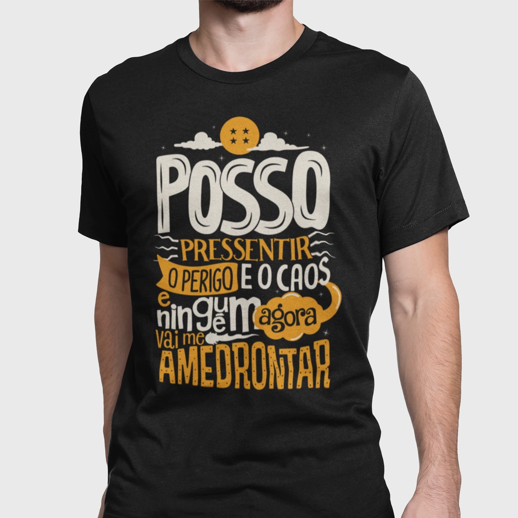 Camiseta Posso pressentir o perigo e o caos Dragon Ball Z Shopee Brasil