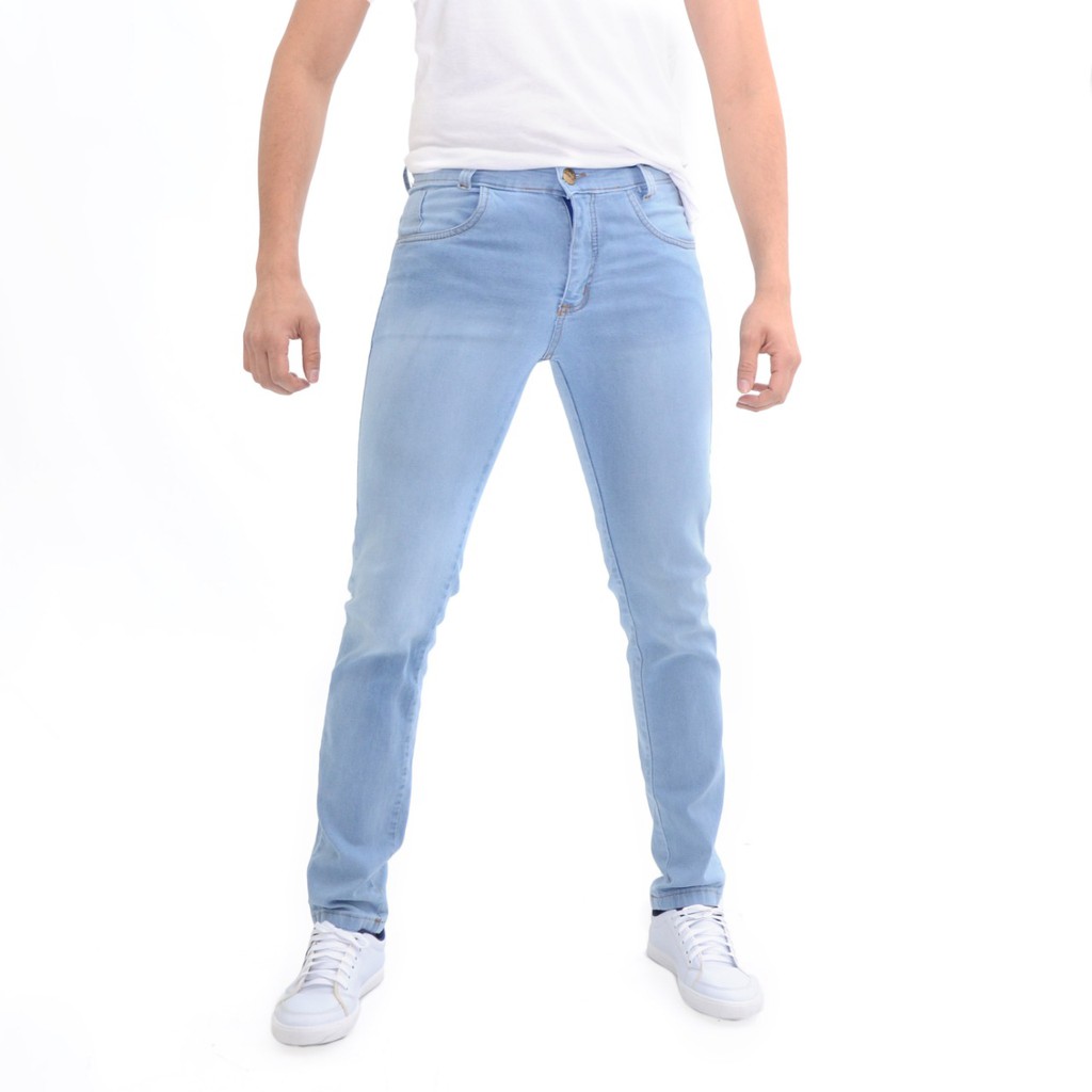 calca jeans rasgada clara