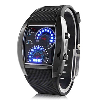 Relógio De Pulso Analógico Masculino De Quartzo De Aço Inoxidável LED