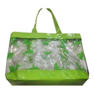 Bolsa De Praia Transparente C/ Alca E varios Estampas e cores