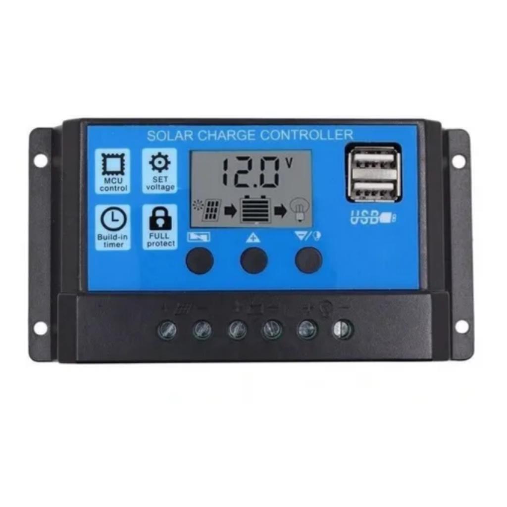 Controlador De Carga Solar Fotovoltaico Pwm Rbl A Lcd A Shopee Brasil