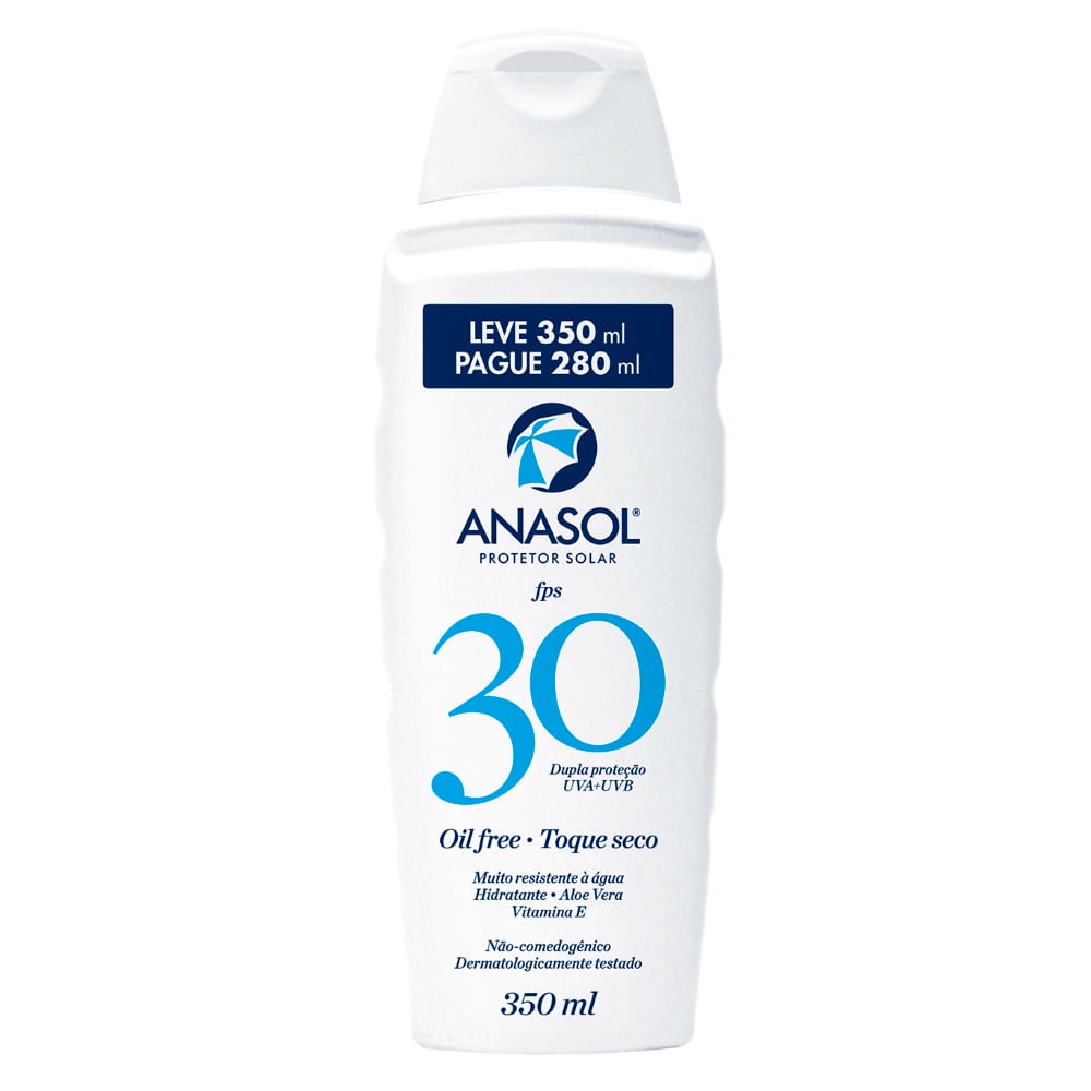 Protetor Solar Para o Corpo Anasol Fps 30 Toque Seco Vegano 350ml