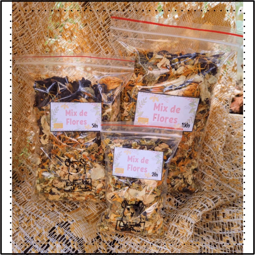Mix (apenas) de Flores ✿ 100g e 50g enriquecimento ambiental