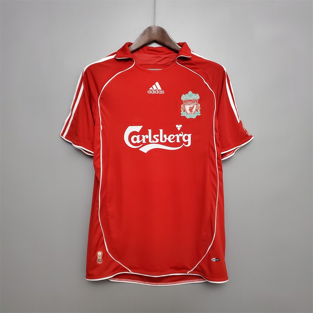 06-07 Camisa Retrô Futebol Do Liverpool I Camiseta Steven Gerrard 2006
