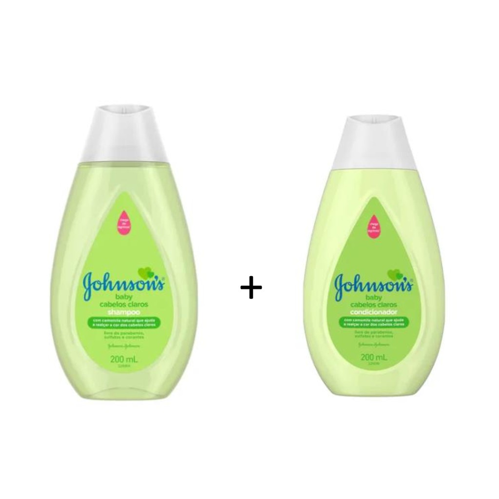 Kit de shampoo e condicionador Johnsons baby Cabelos Claros 200ml