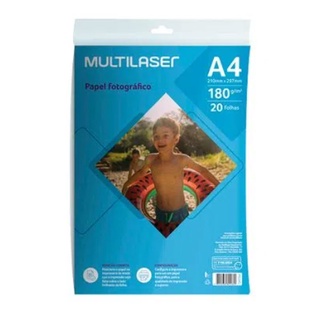 Papel fotográfico matte A4 180g 20 folhas PE045