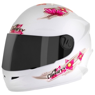 Capacete Fechado Infantil Menina Pro Tork Liberty Four Kids For Girls Viseira Fumê