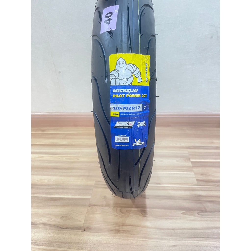 Pneu 120/70-17 Michelin Pilot Power 2CT - Dianteiro - CBR1000/CB1000/CBR600/HORNET/XJ6/CB500F/X/CBR500R - Novo
