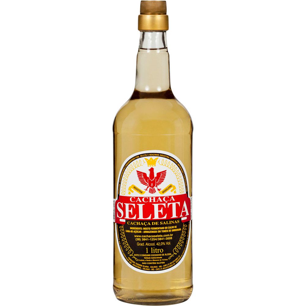 Cachaça Seleta 1000ml em Oferta na Shopee