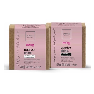 Kit Duo Boca Rosa Shampoo Em Barra 70g+ Máscara Em Barra 55g Cadiveu Essentials