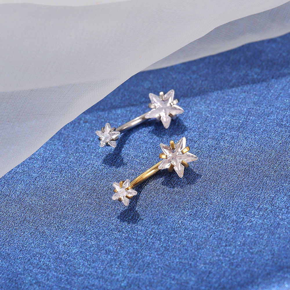 Tendência Piercing Umbigo Aço Cirúrgico Estrela | Piercing de Umbigo Pequeno — imagem 2 de 2