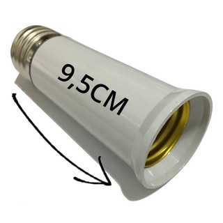 Prolongador Extensor Adaptador Bocal Soquete Lâmpada E27 - 95mm