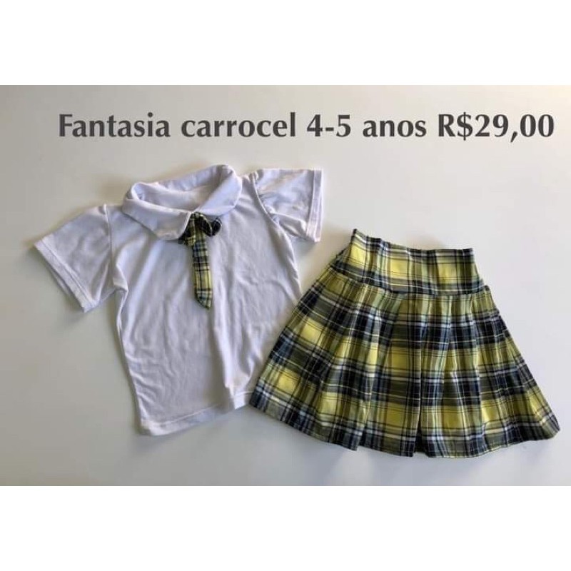 Fantasia Carrossel Infantil Menina Anos Shopee Brasil