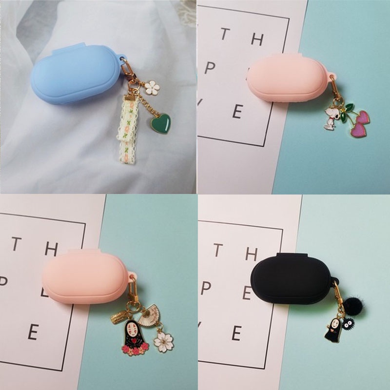 Silicone Case Samsung Galaxy Buds Plus Bluetooth Earphone Cover with keychain