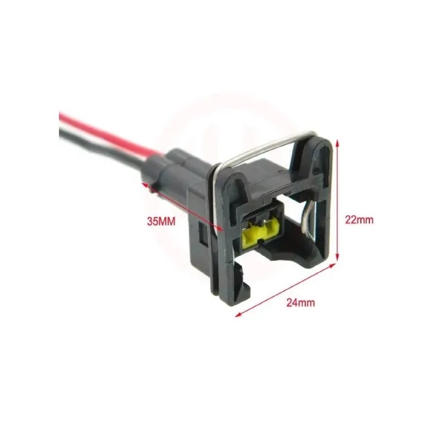 2 Conectores 2 Vias P/ Bobina, Bicos Gol ,santana Injeção Mi