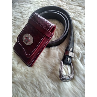 Cinto Country De Couro + Capinha Para Celular A Pronta Entrega em Oferta na Shopee