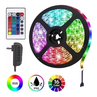 Fita de Led RGB 5050 5 Metros Completa 12V Envio Imediato