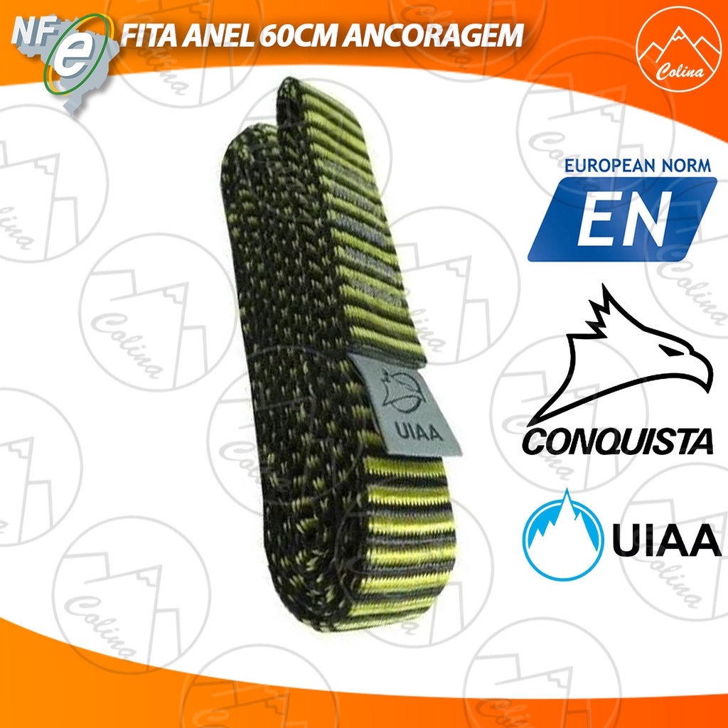 FITA ANEL SOLTEIRA 60cm X 20mm CONQUISTA ESCALADA RAPEL