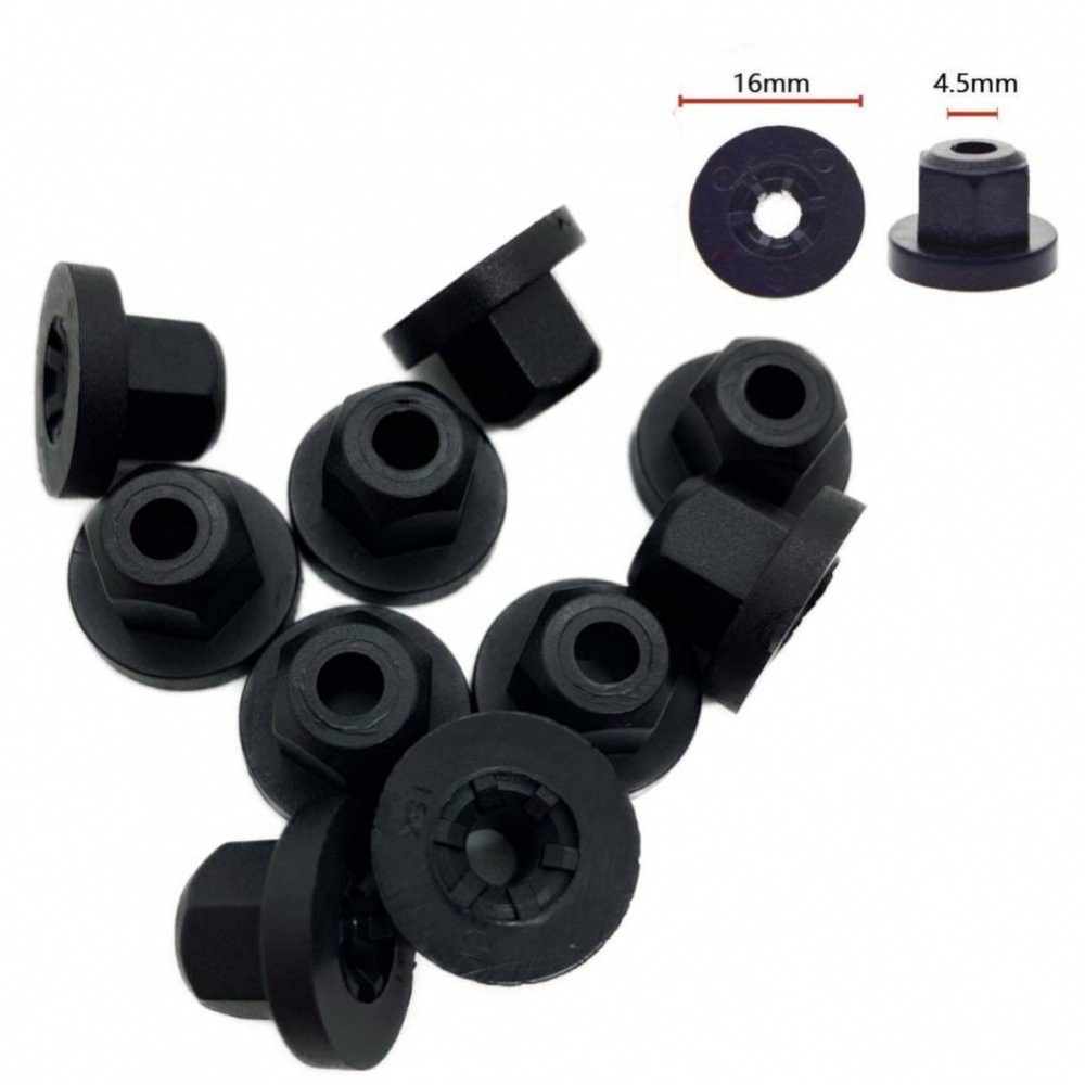 Porca De Plástico 20 Unidades/Conjunto 4.5 Mm Furo BlackNylon E36 E39 E46 E60 E90 E91 X3