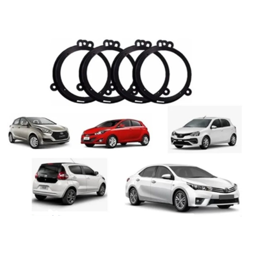 Aro Adaptador Alto Falante Hb20 Etios Corolla Versa Livina - 2099 em Oferta na Shopee