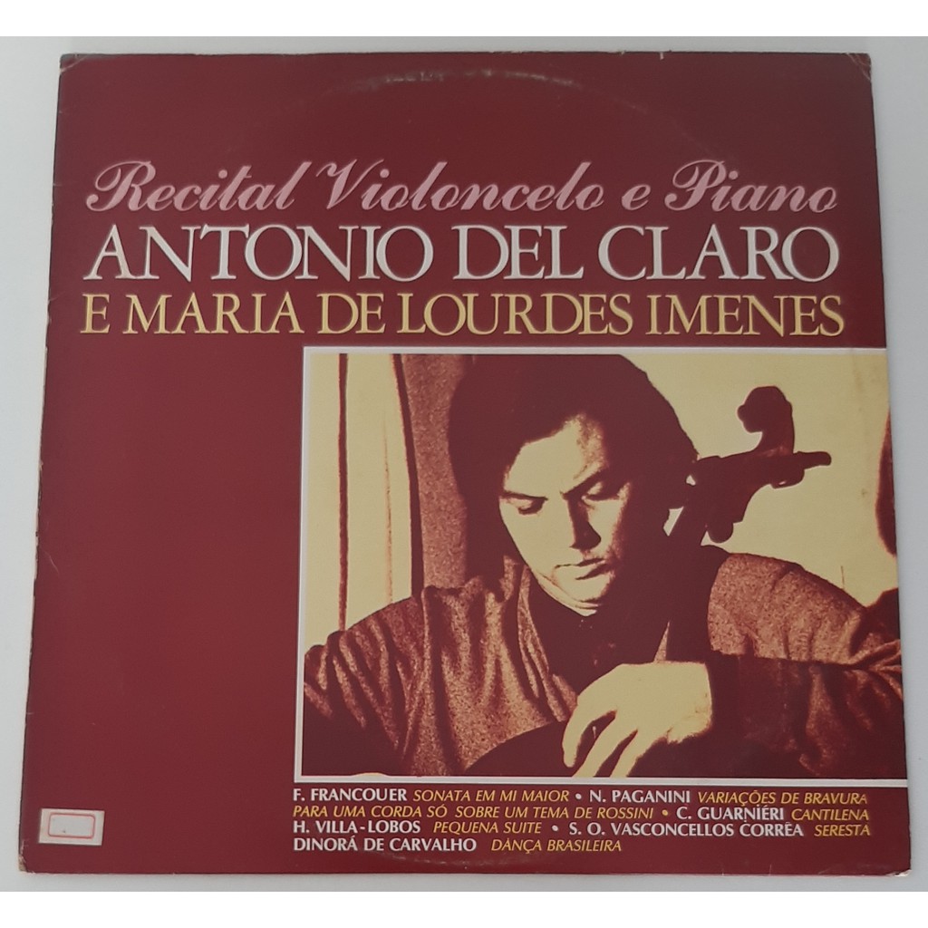 LP Antonio Del Claro - Recital Violoncelo e Piano
