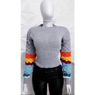 Blusa Feminina Tricot Moda Blogueira Coleção