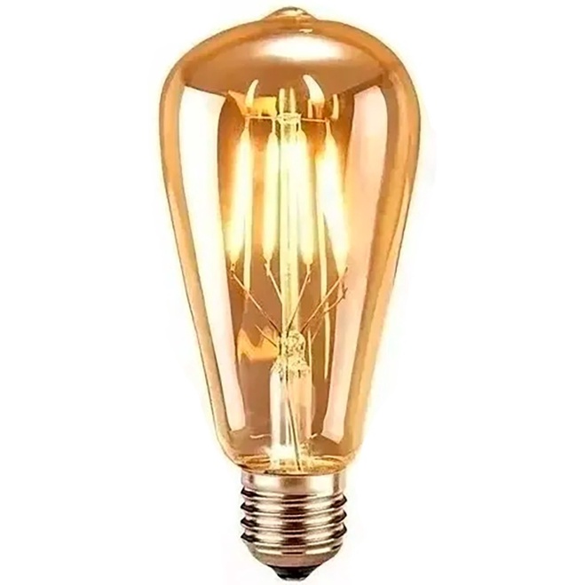 Lâmpada Filamento ST64 Led 4w Bulbo Bivolt E27 2200K 320Lm Frete Grátis Decorativa Vintage Chique Retrô Charme Econômica