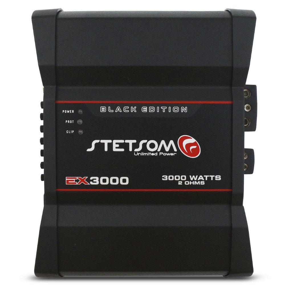 Modulo Amplificador Stetsom 3000 Rms EX-3000 Black Export Line Mono Digital 1 Canal 1 Ohm 2 Ohms 4 Ohms