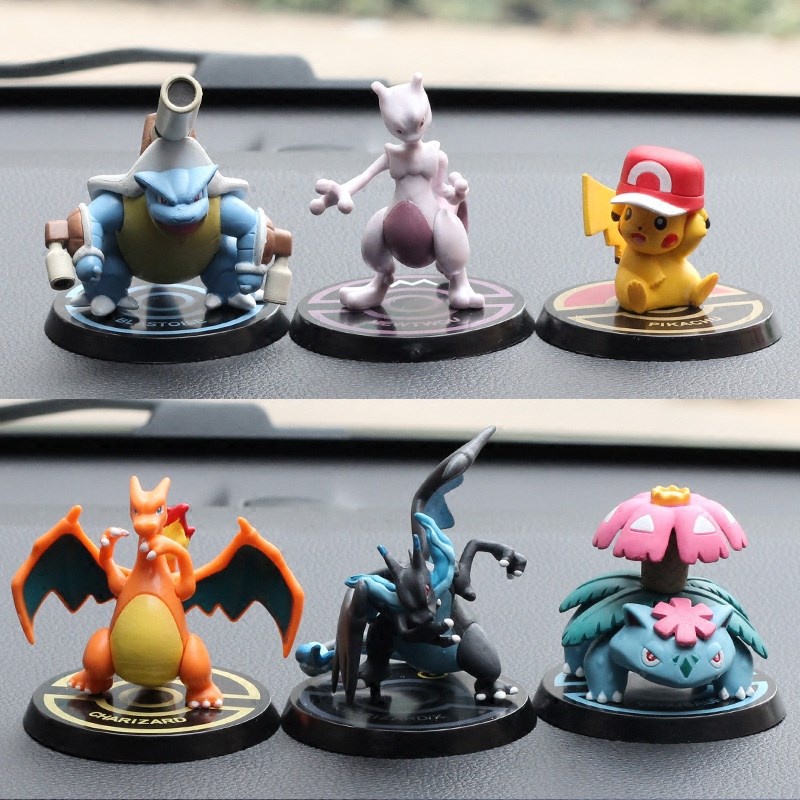 Miniaturas Pokemon - Pikachu, Blastoise, Charizard, Venusaur, Mewtwo, action figure, boneco, figura