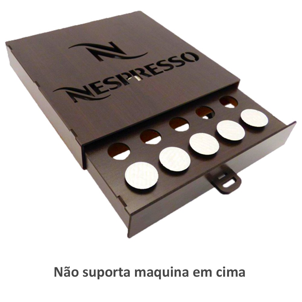 Porta Capsula Café Nespresso Madeirado 25 Cápsulas 1