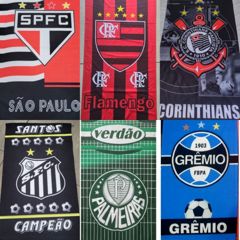Toalha de Banho de Time Corinthians,São Paulo,Palmeiras,Santos etc
