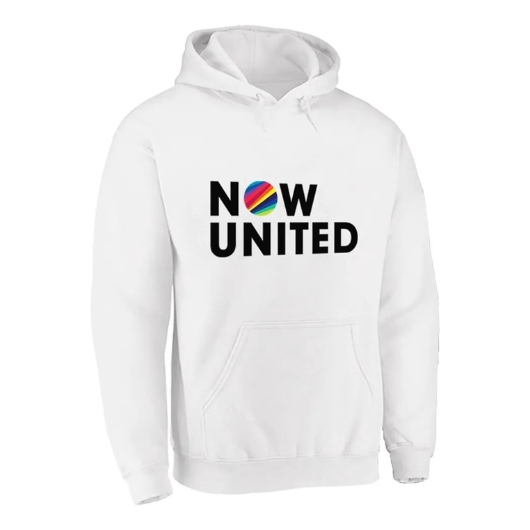 Moletom Canguru Unissex Now United Algodão Blusa Com Capuz