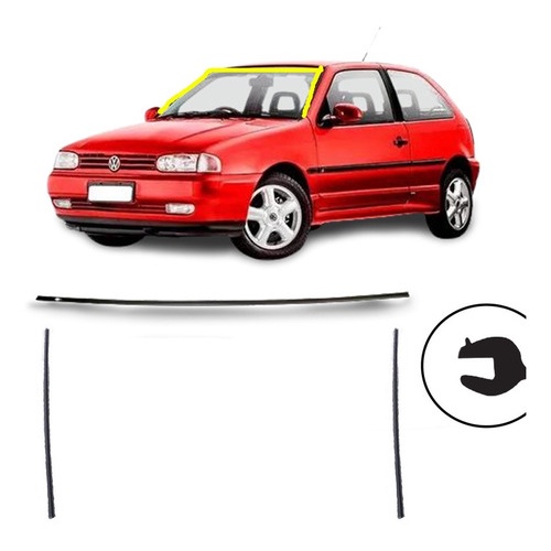 Kit Borracha Moldura Parabrisa Friso Gol Parati Bola G2 Y em Oferta na Shopee
