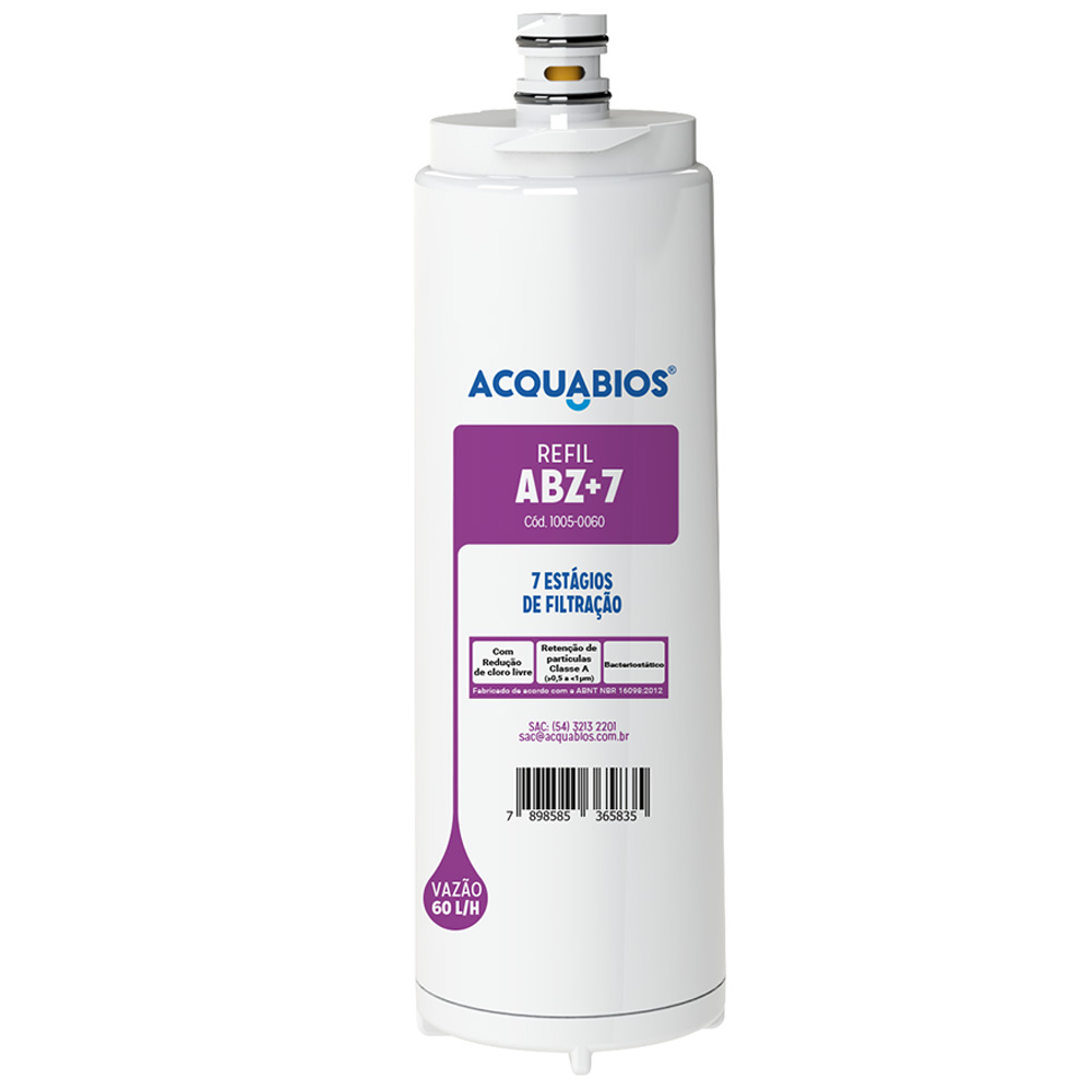 Refil Para Filtro Purificador de Água IBBL IMMAGINARE, EVOLUX, FR600 SPECIALE, FR600 EXCLUSIVE, FR600 EXPERT, PFN2000, FR600, FRQ600, ATLANTIS, PDF ABZ+7 Acquabios