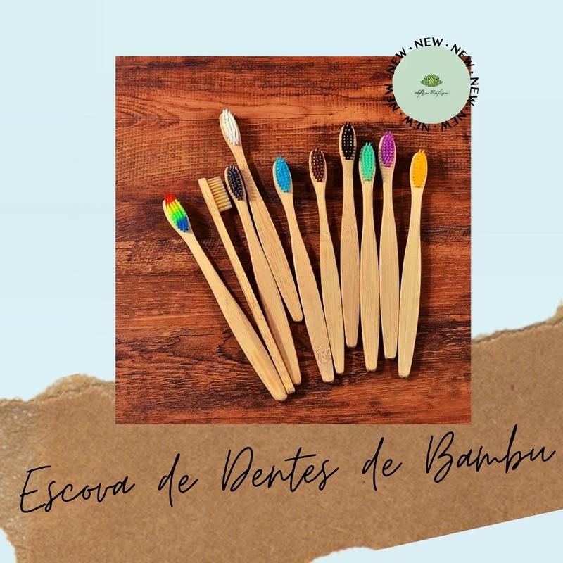 Escova de Dentes de Bambu (BIODEGRADÁVEL)