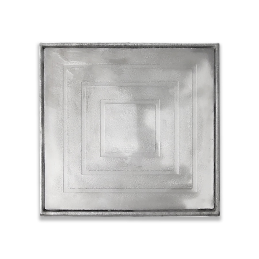 Tampa Em Alumínio Com Suporte Modelo 30x30 Escovado