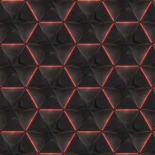Papel De Parede Adesivo 3d Vinilico Hexágono Preto com tons de Vermelho