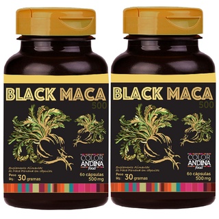 Maca Peruana Preta - Black Color Andina - 120 capsulas