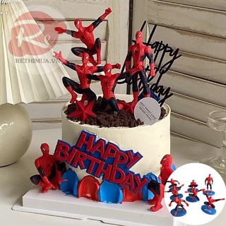 Spider Man suit 7 pieces-cake Birthday decoration