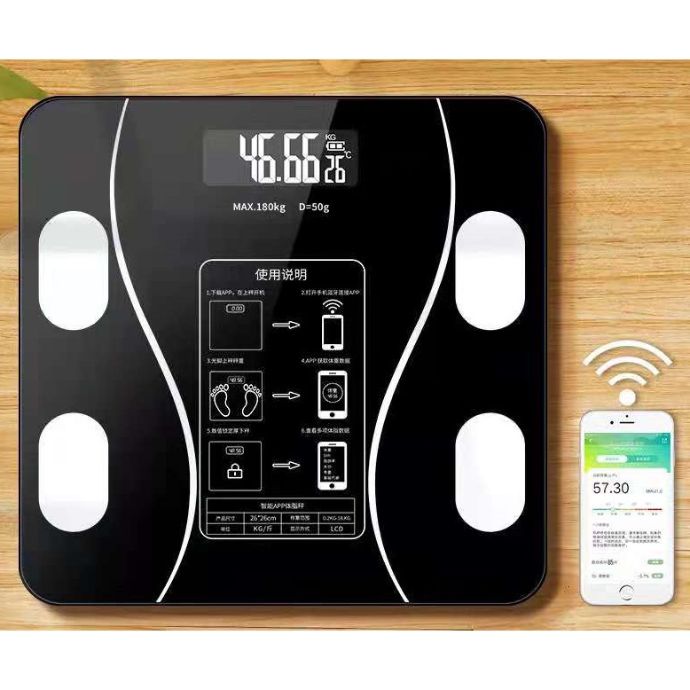 Balança Digital Corporal Bioimpedancia Bluetooth Via App No Celular ...