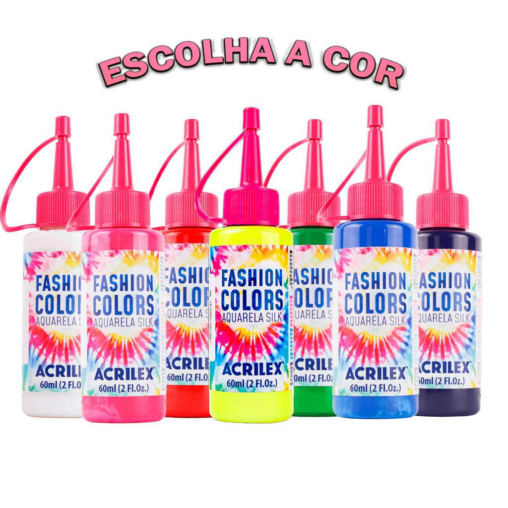 Tinta Fashion Colors Aquarela Silk 60ml - Tie Dye - Acrilex ( Escolha a Cor )