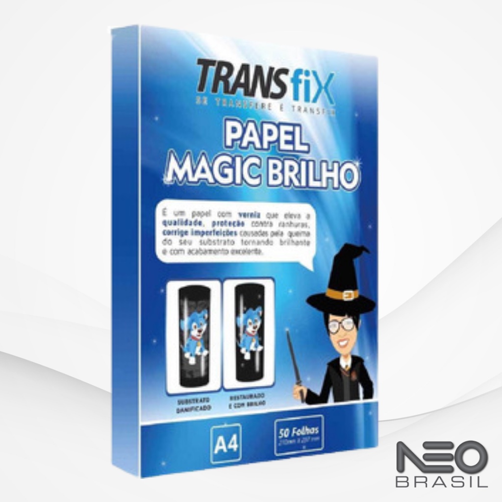 Papel Sublimático Magic Brilho A4 50un Transfix