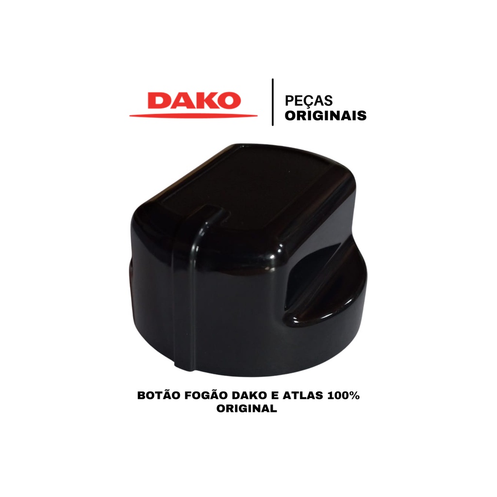 Botão manipulo preto Fogões Dako Magister E Dako Supreme 100% original DAKO